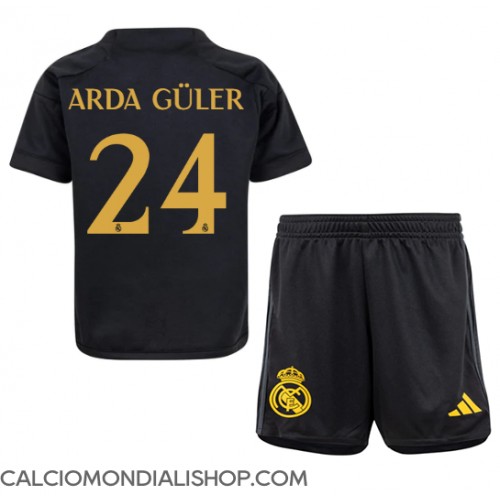 Maglie da calcio Real Madrid Arda Guler #24 Terza Maglia Bambino 2023-24 Manica Corta (+ Pantaloni corti)